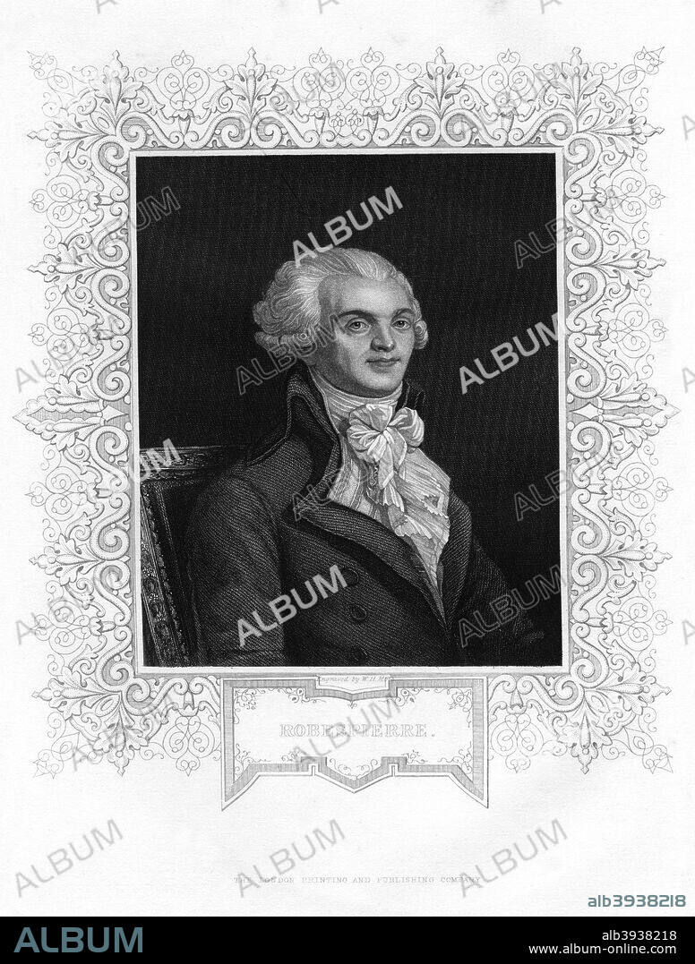 Maximilien Robespierre, one of the leaders of the French Revolution, 19th century. Maximilien Marie Isidore de Robespierre (1758-1794), French revolutionary and protagonist of the Reign of Terror, was declared an outlaw by the Convention and he was sent to the guillotine with his supporters on 28 July 1794 (10th Thermidor).