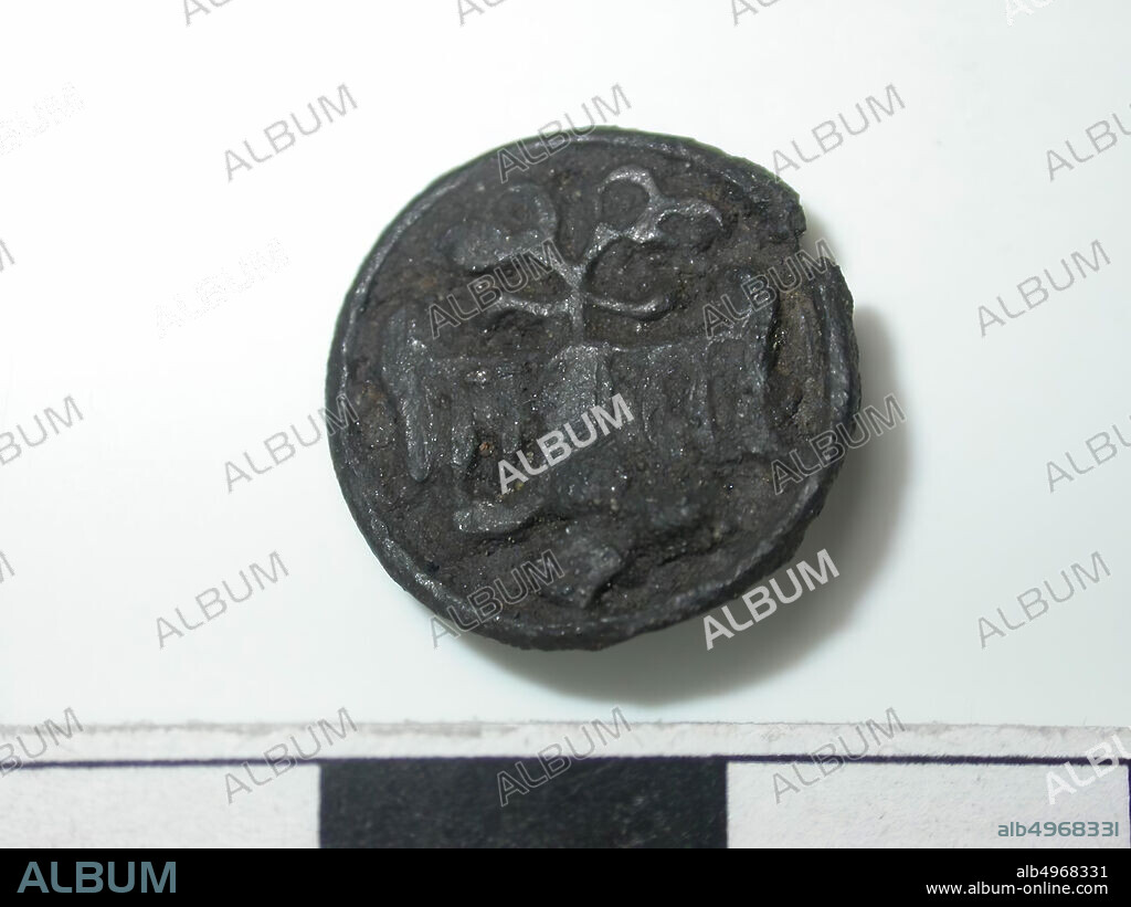 The Netherlands Middle Ages, belt fittings, metal, lead, tin alloy, Dm, 1.4 cm, D, 0.15 cm, late 14th century 1350-1400, the Netherlands, Zeeland, Hulst, Drowned Land.