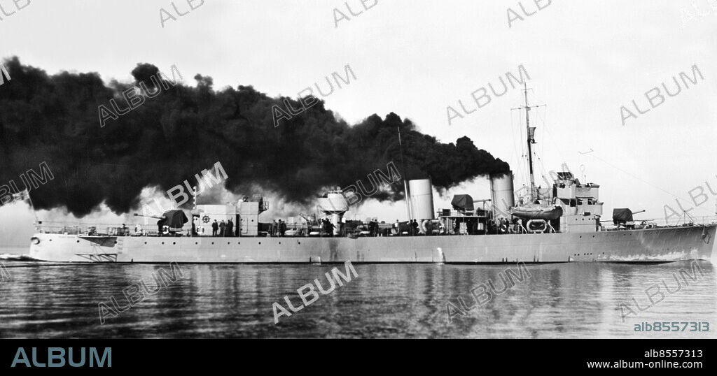 Jagaren Klas Horn här på en bild från 1932, var en av de tre jagare som sänktes i den sk jagarolyckan på Hårsfjärden 1941. Övriga inblandade jagare var jagarna Klas Uggla och Göteborg.. Foto: Sydsvenskan / IBL Bildbyrå.