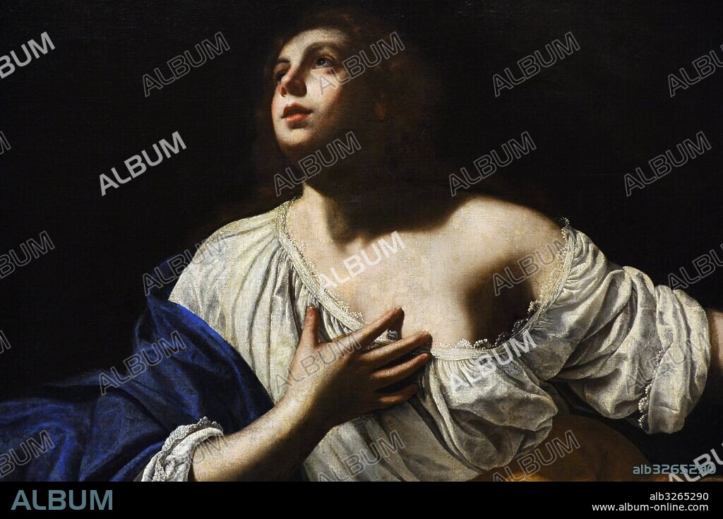 Artemisia Gentileschi (1597-1652). Italian painter. Mary Magdalene Penitent, ca.1640. Detail. National Gallery. Oslo. Norway.