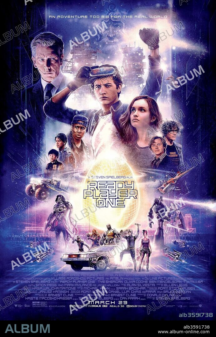 Poster of READY PLAYER ONE, 2018, directed by STEVEN SPIELBERG. Copyright AMBLIN ENTERTAINMENT/DE LINE PICTURES/DREAMWORKS/WARNER BROS.