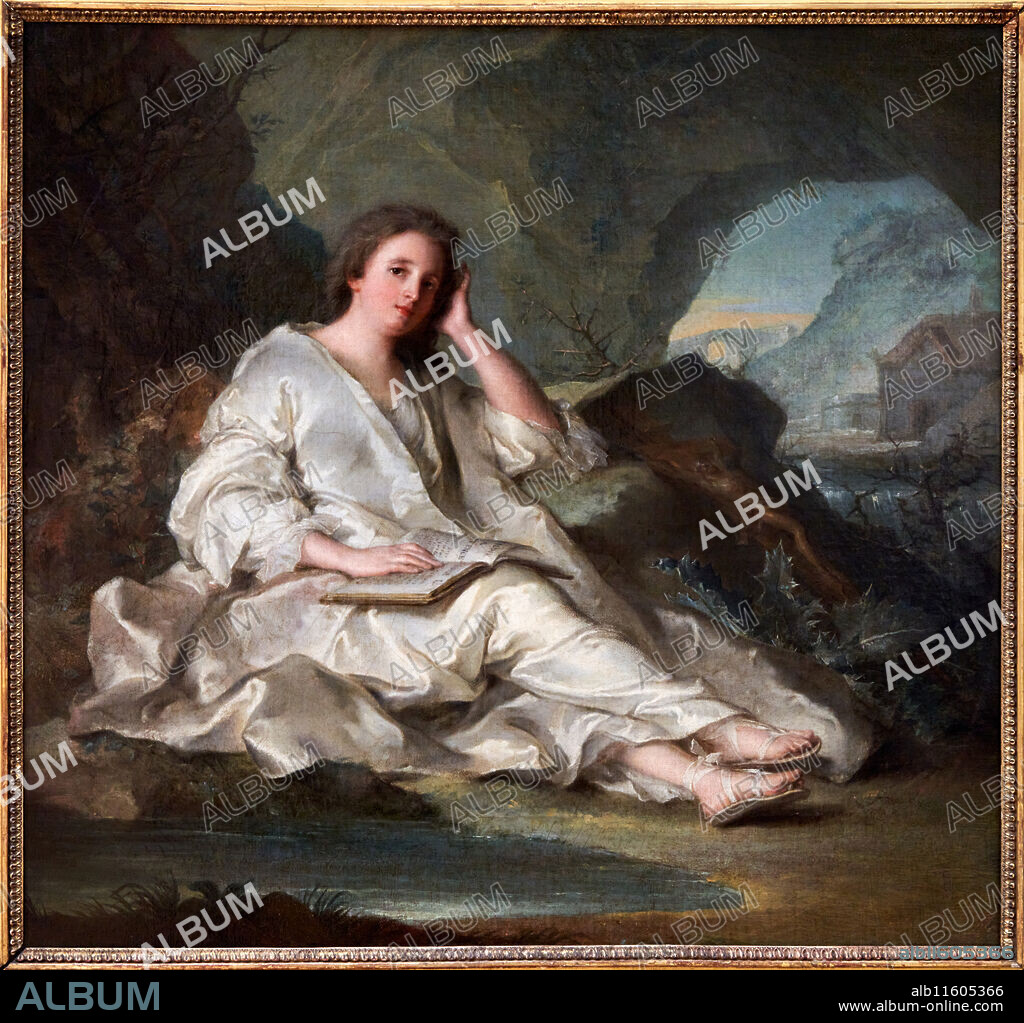 Penitent in the Desert, also known as Portrait of the Repentant Comtesse de Mailly (1710-1751), 1743, Jean Marc NATTIER, Paris, 1685 - 1766, Musée du Louvre, Paris, France.