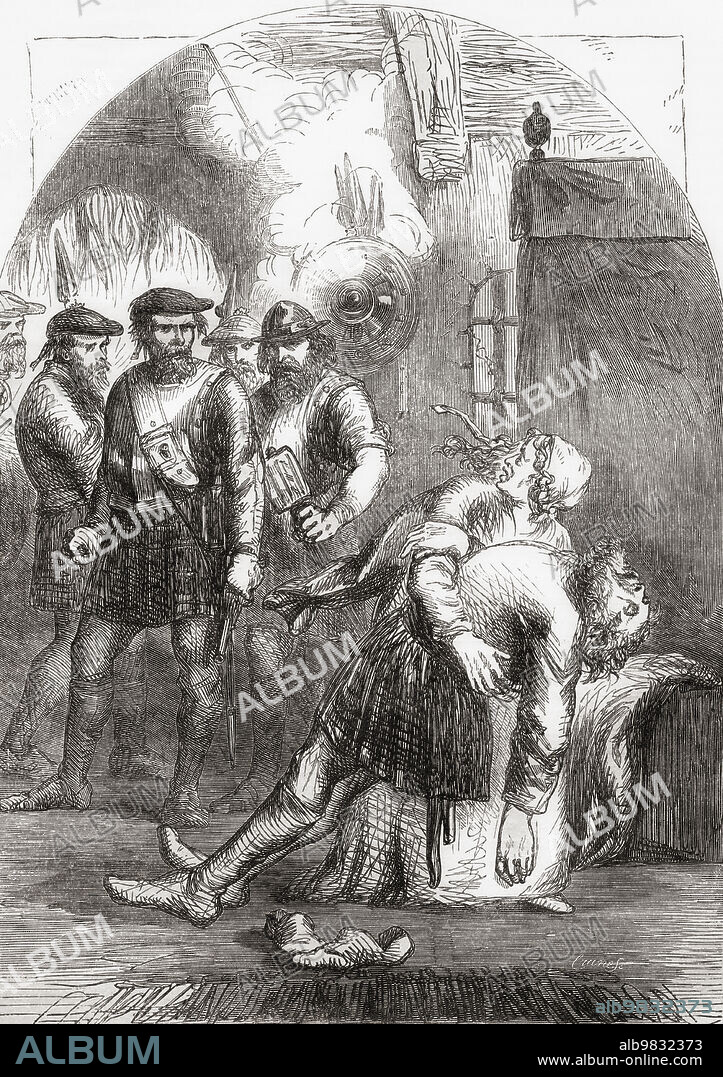 William III in an open boat off the coast of Holland during his return to the Netherlands in 1691, he was forced to board an open boat as his fleet could not get through the ice. King William III of England, 1650 -1702, Prince of Orange, Stadtholder of the main Dutch Republic provinces and King of England, Ireland, and Scotland from 1689 - 1702. From Cassell's Illustrated History of England, published c.1890.