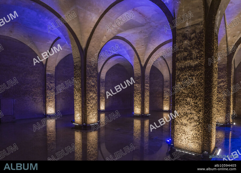 Cistern of the Misericòrdia, under the 'Pati de les Dones', Centro Cultural la Misericordia, Palma, Mallorca, Spain.