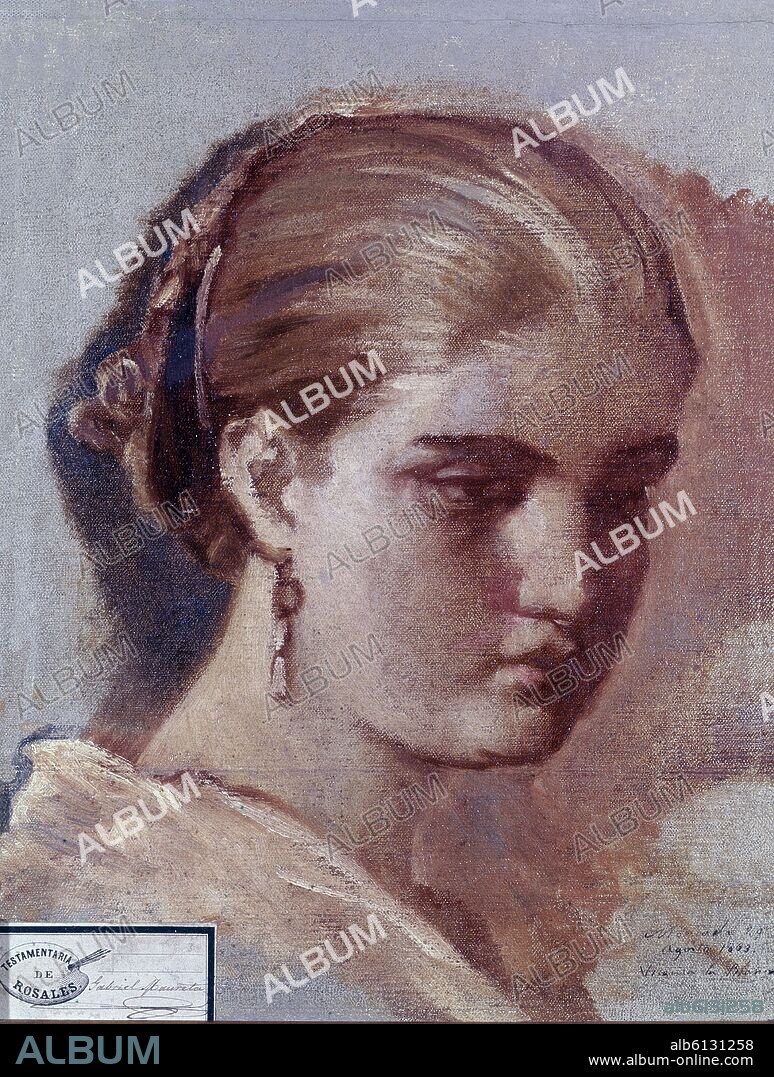 EDUARDO ROSALES GALLINAS. 'Vicenta la Blanez', 19th century.