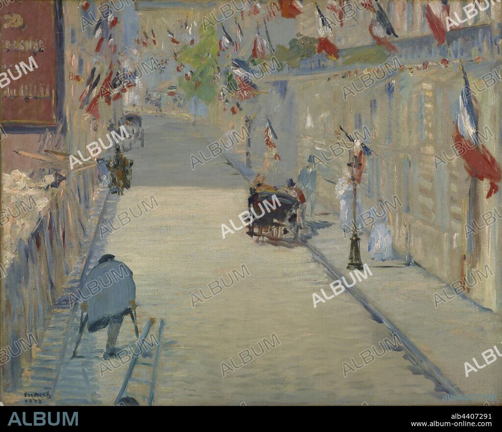 The Rue Mosnier with Flags, Édouard Manet (French, 1832 - 1883), France, 1878, Oil on canvas, 65.4 × 80 cm (25 3/4 × 31 1/2 in.).