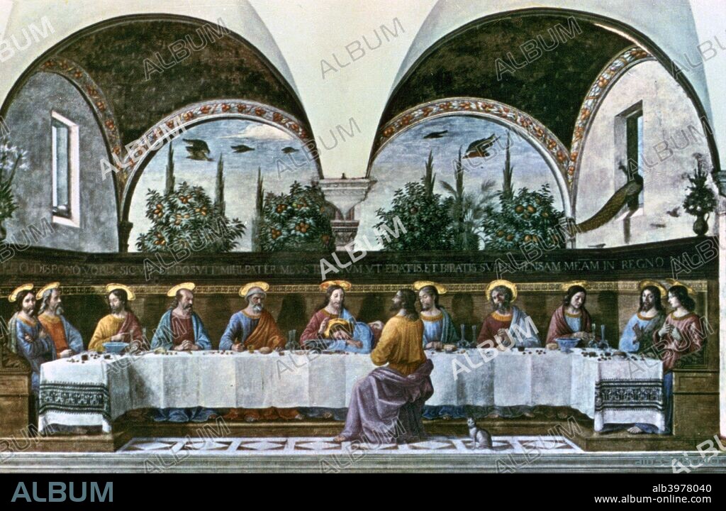 'The Last Supper', 1480. Found in the Convent of San Marco, Refectory, Florence, Italy.