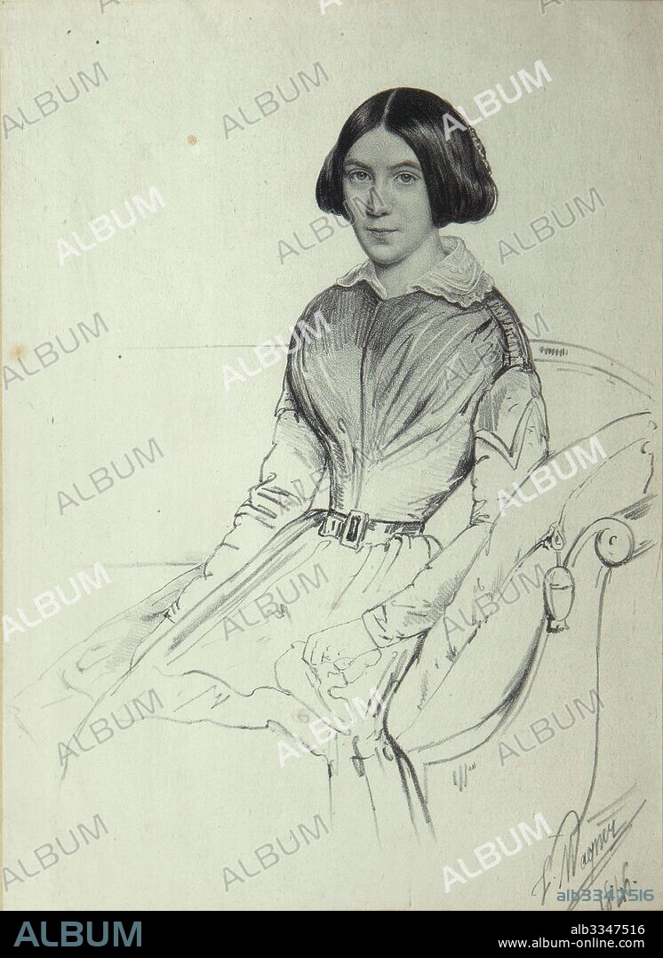 LUDWIG WAGNER. Portrait of Ekaterina Martynova, sister of Nikolay Martynov.