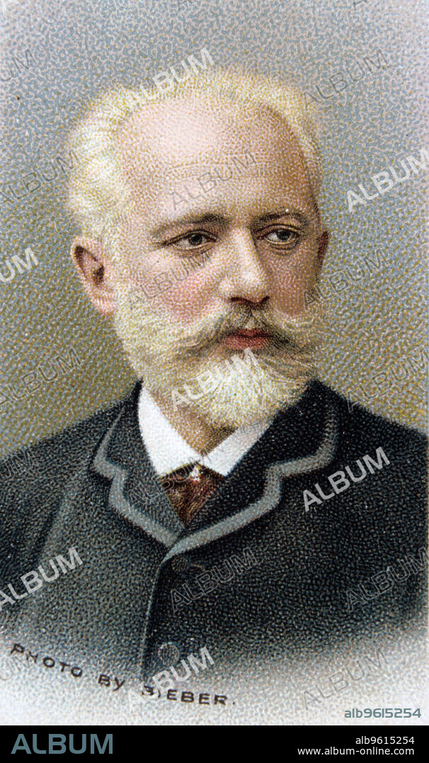 Pyotr Ilyich Tchaikovsky, 19th century Russian composer, 1912. From Musical Celebrities series of cards issued by WD & HO Wills. (Bristol & London, 1912).