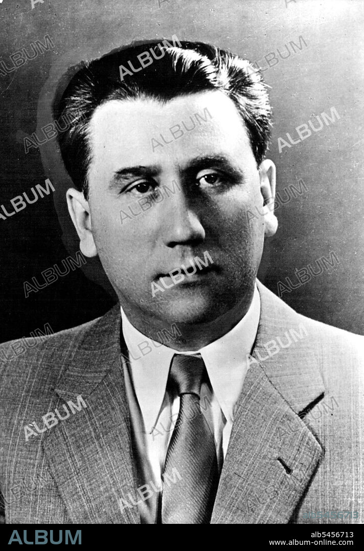 Yugoslav Politicians: Alexander Rankovic, Vice-President of the Federal Executive Council.The Yugoslav vice-president, Mr. Rankovic (pictured) yesterday accused East European Communist countries of reviving the anti-Yugoslav campaign.He said the latest Soviet bloc "peace action" in the Balkans was only a tactical move *****. August 03, 1955. (Photo by Camera Press).