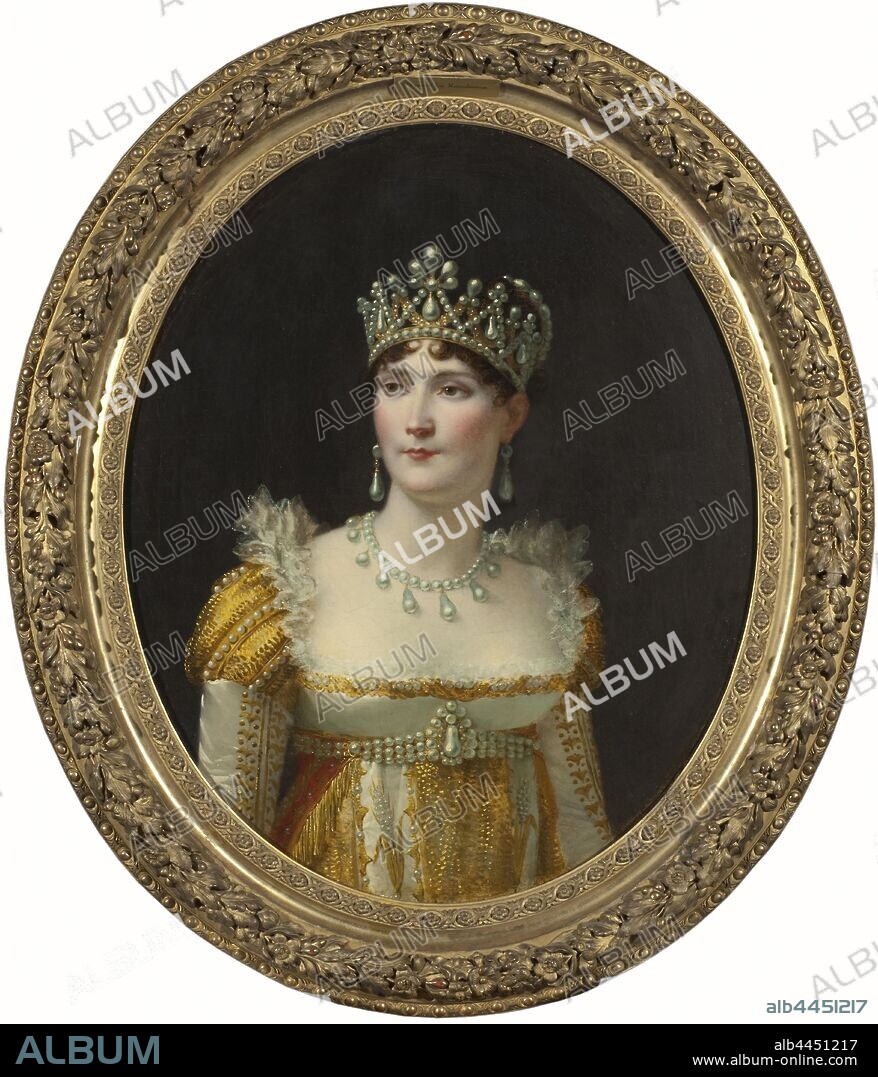 Jean-Baptiste Regnault, Joséphine, Empress Joséphine of France, Empress Joséphine of France (1763-1814), painting, portrait, Joséphine de Beauharnais, Oil on canvas, Oval, Height, 74 cm (29.1 inches), Width, 60.5 cm (23.8 inches).