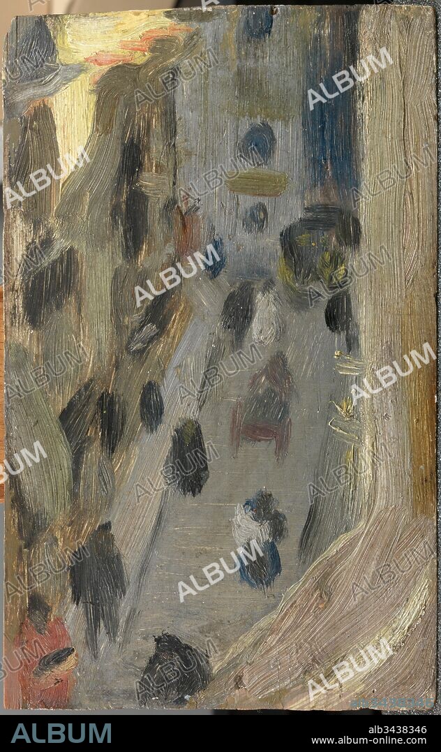 Pablo Picasso / "La calle Riera de Sant Joan desde el estudio del artista", 1900, Óleo sobre tabla, 22 x 13,8 cm, MPB 110.213.