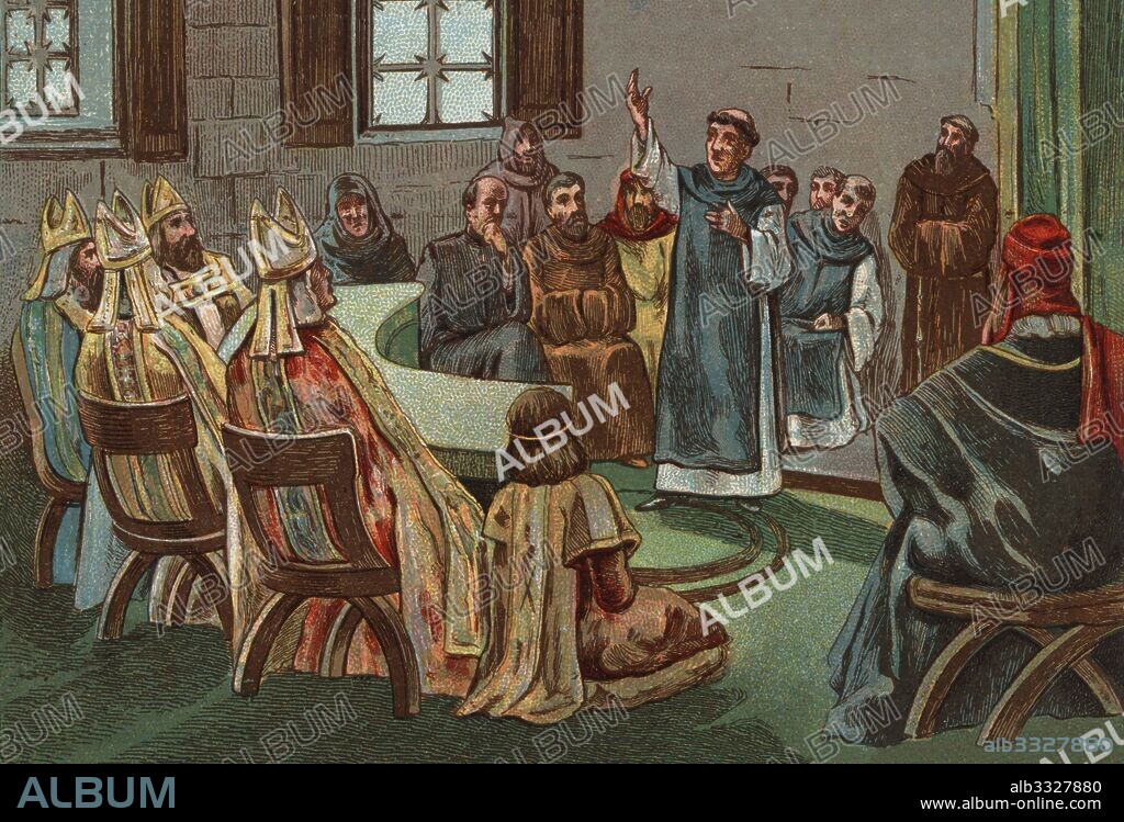 Historia de España. Compromiso de Caspe, pacto establecido en 1412 por representantes de los reinos de Aragón, Valencia y Catalunya para elegir como nuevo rey a Fernando de Antequera, de la dinastía Trastámara, tras la muerte de Martín I de Aragón sin descendencia.