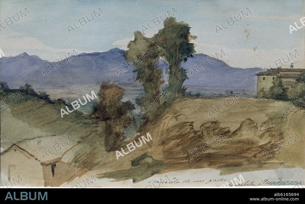EDUARDO ROSALES GALLINAS. PAISAJE DE PANTICOSA - 1868.