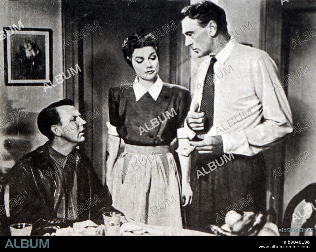 Film still from 'Good Sam' starring Gary Cooper, Ann Sheridan, Ray Collins, and Joan Lorring.