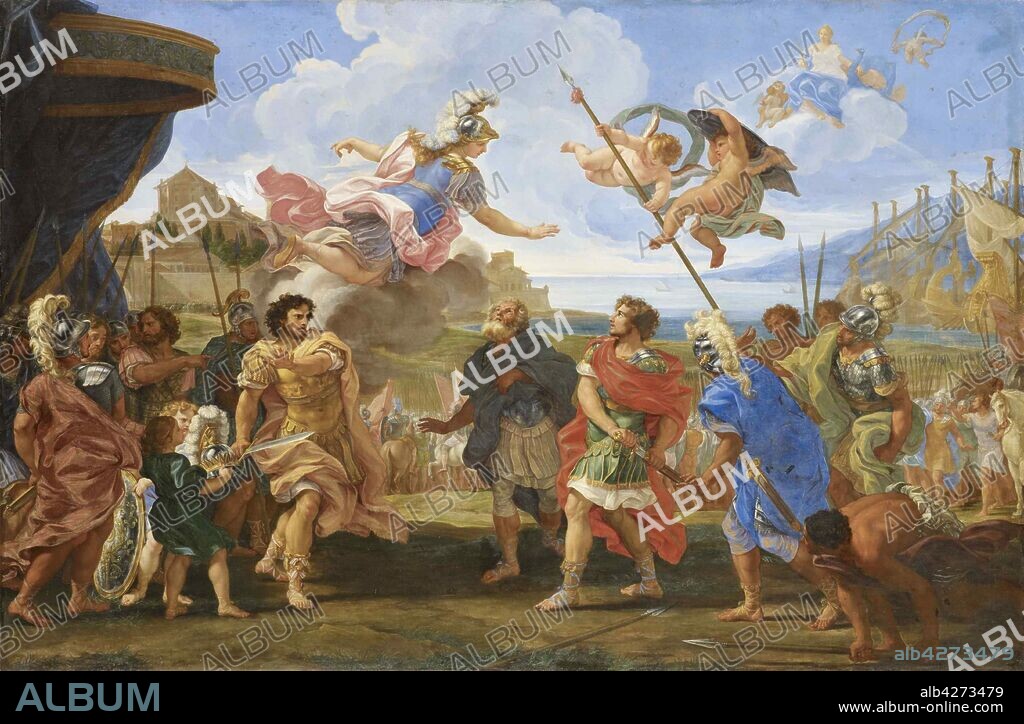 GIOVANNI BATTISTA GAULLI (IL BACICCIO). The quarrel between Agamemnon and Achilles.
