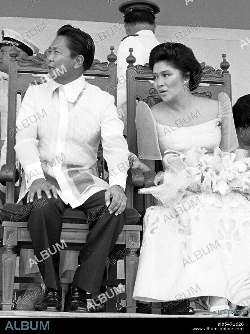 Ferdinand Emmanuel Edralin Marcos (September 11, 1917 – September 28, 1989) was the 10th President of the Philippines from 1965 to 1986. He was a lawyer, member of the Philippine House of Representatives (1949–1959) and a member of the Philippine Senate (1959–1965). He was Senate President from 1963-1965. In 1983, his government was implicated in the assassination of his primary political opponent, Benigno Aquino, Jr. The implication caused a chain of events, including a tainted presidential election that served as the catalyst for the People Power Revolution in February 1986 that led to his removal from power and eventual exile in Hawaii. Imelda R. Marcos (born Imelda Remedios Visitasion Romualdez on July 2, 1929) is a Filipino politician and widow of 10th Philippine President Ferdinand Marcos. Upon the ascension of her husband to political power, she held various positions to the government until 1986. She is sometimes referred to as the Steel Butterfly or the Iron Butterfly. She is often remembered for symbols of the extravagance of her husband's political reign, including her collection of 2700 pairs of shoes.