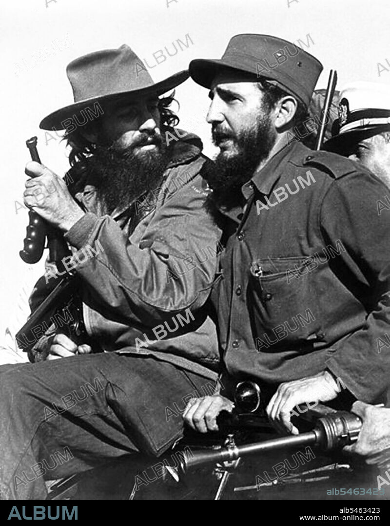 Fidel Alejandro Castro Ruz (born August 13, 1926) is a Cuban political leader and communist revolutionary. As the primary leader of the Cuban Revolution, Castro served as the Prime Minister of Cuba from February 1959 to December 1976, and then as the President of the Council of State of Cuba and the President of Council of Ministers of Cuba until his resignation from the office in February 2008. He served as First Secretary of the Communist Party of Cuba from the party's foundation in 1961. His younger brother Raul Castro is currently Second Secretary of the Communist Party and President of the Councils of State and Ministers and previously served under Fidel as Minister of Defence in 1959-2008. Camilo Cienfuegos Gorriaran (February 6, 1932 October 28, 1959) was a Cuban revolutionary born in Lawton, Havana. Raised in an anarchist family that had left Spain before the Spanish Civil War, he became a key figure of the Cuban Revolution, along with Fidel Castro, Che Guevara, Juan Almeida Bosque, and Raul Castro. The Cuban Revolution was a successful armed revolt by Fidel Castro's 26th of July Movement, which overthrew the US-backed Cuban dictator Fulgencio Batista on 1 January 1959, after over five years of struggle.