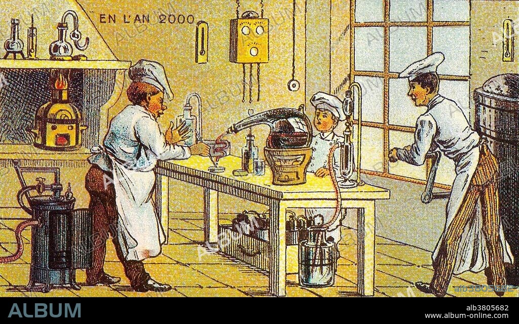 France in the Year 2000 (XXI century) a series of futuristic pictures by Jean-Marc CÃ´tÃ© and other artists issued in France in 1899, 1900, 1901 and 1910. Originally in the form of paper cards enclosed in cigarette/cigar boxes and, later, as postcards, the images depicted the world as it was imagined to be like in the year 2000. There are at least 87 cards known that were authored by various French artists, the first series being produced for the 1900 World Exhibition in Paris. The future and the concept of eternity have been major subjects of philosophy, religion, and science, and defining them non-controversially has consistently eluded the greatest of minds. Future studies, or futurology, is the science, art and practice of postulating possible futures. Futurists had passionate loathing of ideas from the past, especially political and artistic traditions. Instead, they espoused a love of speed and technology.
