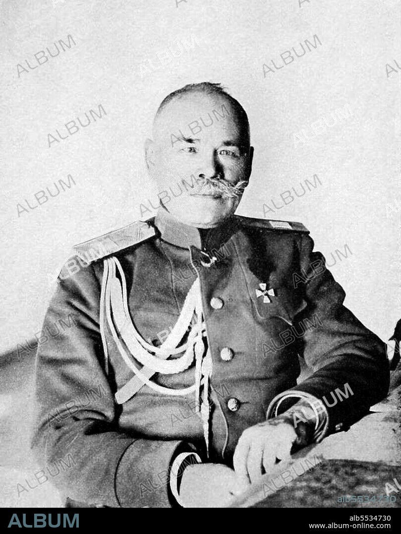 Mikhail Vasiliyevich Alekseyev (Russian: ?????? ?????????? ????????) (3 November 1857 – 25 September 1918) was an Imperial Russian Army general during World War I and the Russian Civil War. Between 1915 and 1917 he served as Tsar Nicholas II's Chief of Staff of the Stavka, and after the February Revolution, was its commander-in-chief under the Russian Provisional Government from March to May of 1917. He later played a principal role in founding the Volunteer Army in the Russian Civil War and died in 1918 of heart failure while fighting the Bolsheviks in the Volga region.