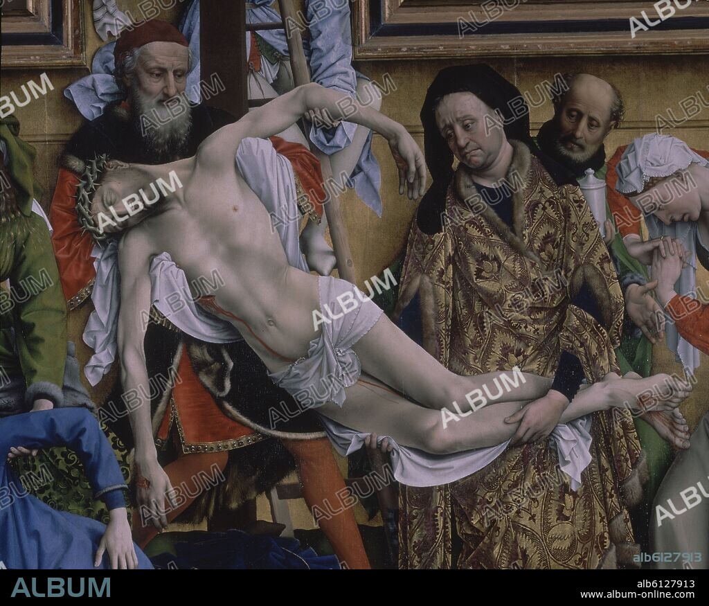 ROGIER VAN DER WEYDEN (1399-1464) ROGIER DE LA PAS. 'The Descent from the Cross' (detail), c. 1435, Oil on panel, P02825.