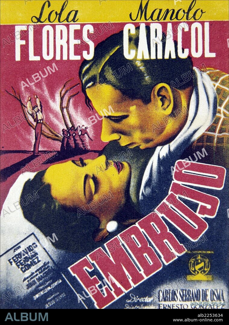 PELICULA : EMBRUJO , 1947. DIRECTOR , CARLOS SERRANO DE OSMA. ACTORES , LOLA FLORES , MANOLO CARACOL.