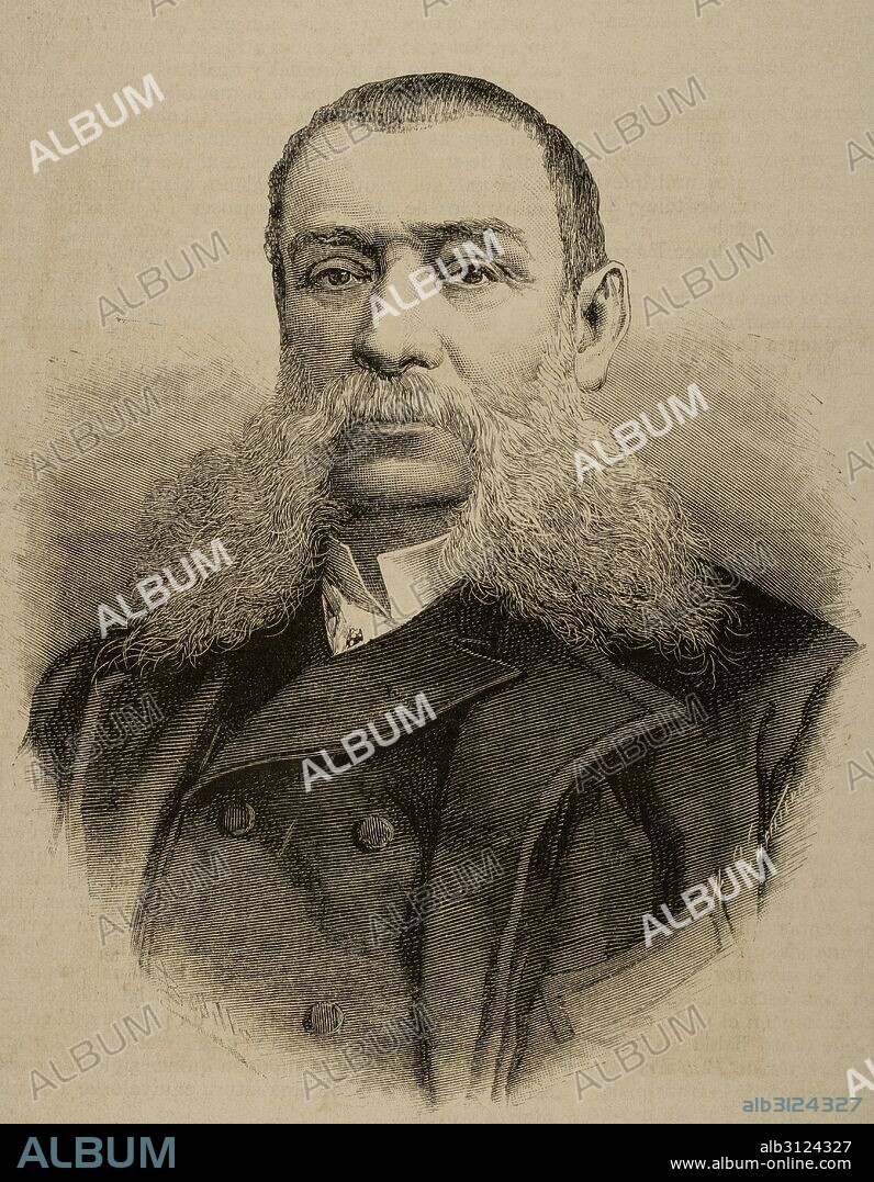 Julio Vizcarrondo Coronado (1829-1889). Puerto Rican abolitionist, journalist, politician and religious leader. Portrait. Engraving by Arturo Carretero (1852-1903). "La Ilustracio_n Espan_ola y Americana", 1889.