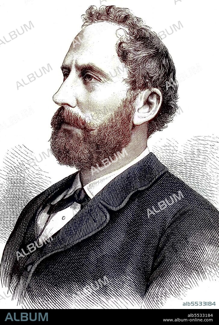 Eduard Suess, August 20, 1831 - April 26, 1914, was an Austrian geologist and politician of the 19th century and became known as an expert on the tectonic structure of the Alps. Two essential palao-geographical discoveries can be traced back to him: the former supercontinent Gondwana and the Tethys, historical, historisch, digital improved reproduction of an original from the 19th century.