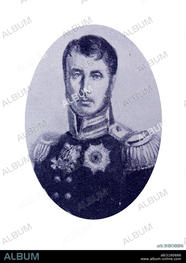 Portrait of Frederick William III of Prussia (1770-1840) king of Prussia. Dated 19th Century.