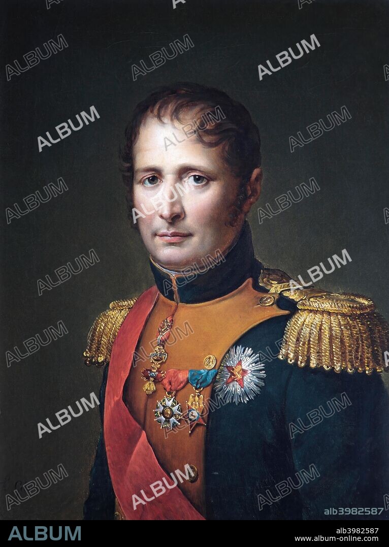 Portrait of Joseph Bonaparte, King of Spain, c1810. Painting captured at Vitoria in 1813. The elder brother of Napoleon, Joseph Bonaparte (1768-1844) was installed on the Spanish throne by his brother in 1808, ruling as Jose I. He abdicated after the British commanded by the Duke of Wellington defeated the French at the Battle of Vitoria in 1813. From the collection of Apsley House, London.