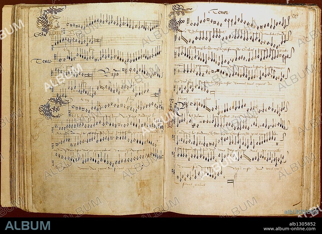 Cancionero musical de Barcelona M 454.
Obra del Renacimiento que recoge obras religiosas de compositores españoles. Contiene obras de autores catalanes y extranjeros como Aldomar, Flecha el Viejo y Cubells.