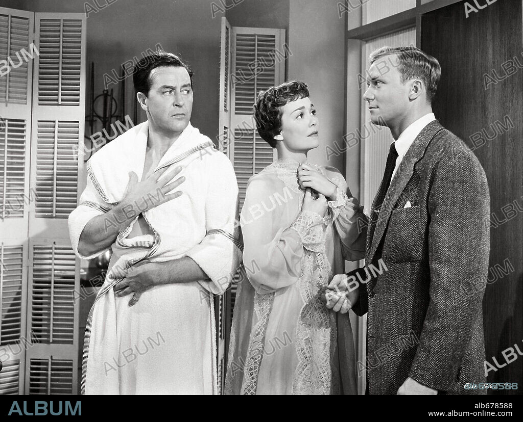 JANE WYMAN and RAY MILLAND in LET'S DO IT AGAIN, 1953, directed by ALEXANDER HALL. Copyright COLUMBIA PICTURES.