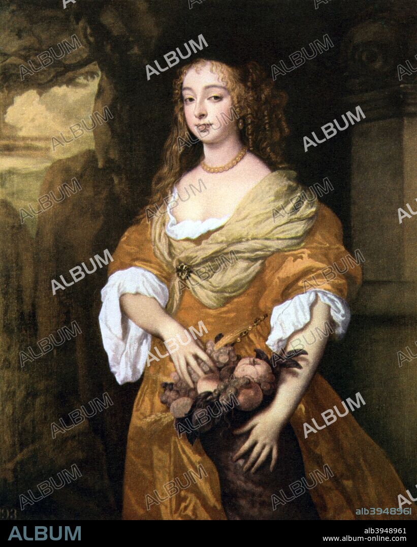 Jane Needham, Mrs Myddleton, 1666. Portrait of Jane Needham, later Jane Myddleton or Middleton (1645-1692), one of the Ladies of the Court of Charles II.