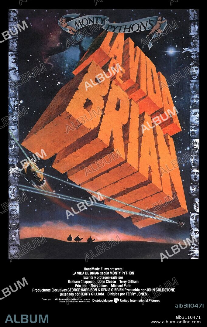 Poster of LIFE OF BRIAN, 1979, directed by TERRY JONES. Copyright MONTY PYTHON FILMS.