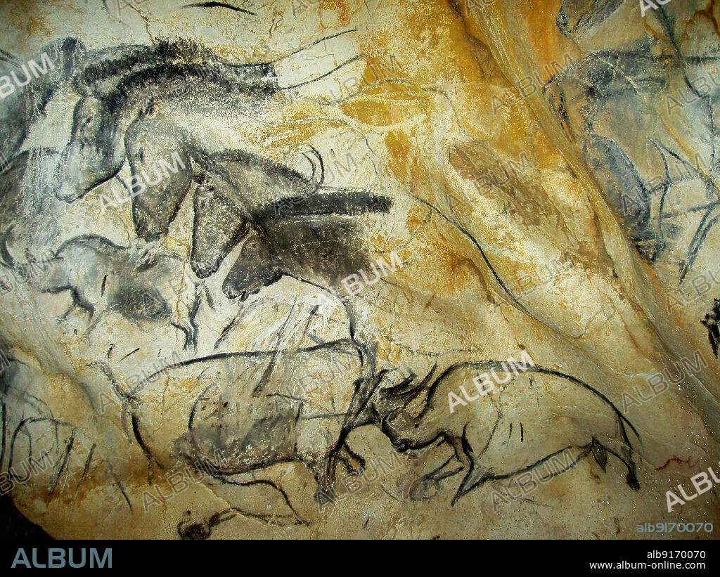 ART OF THE UPPER PALEOLITHIC. Painting in the Chauvet cave.