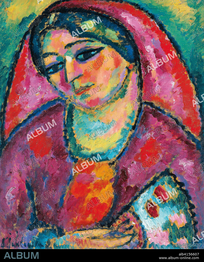 ALEXEI VON JAWLENSKY. Alexej von Jawlensky (Torsok, 1864-Wiesbaden, 1941). Red Veil (1912). Oil on cardboard. 64.5 x 54 cm.