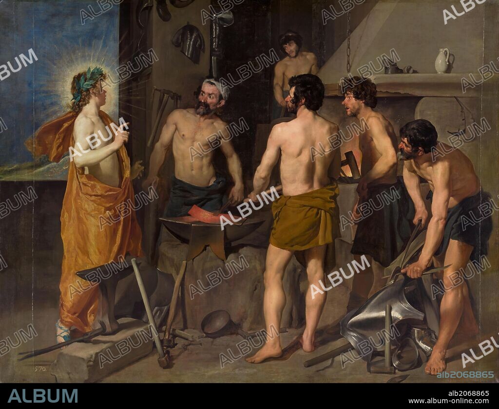 DIEGO VELÁZQUEZ. Diego Rodríguez de Silva y Velázquez / 'Vulcan's Forge', 1630, Spanish School, Oil on canvas, 223 cm x 290 cm, P01171.