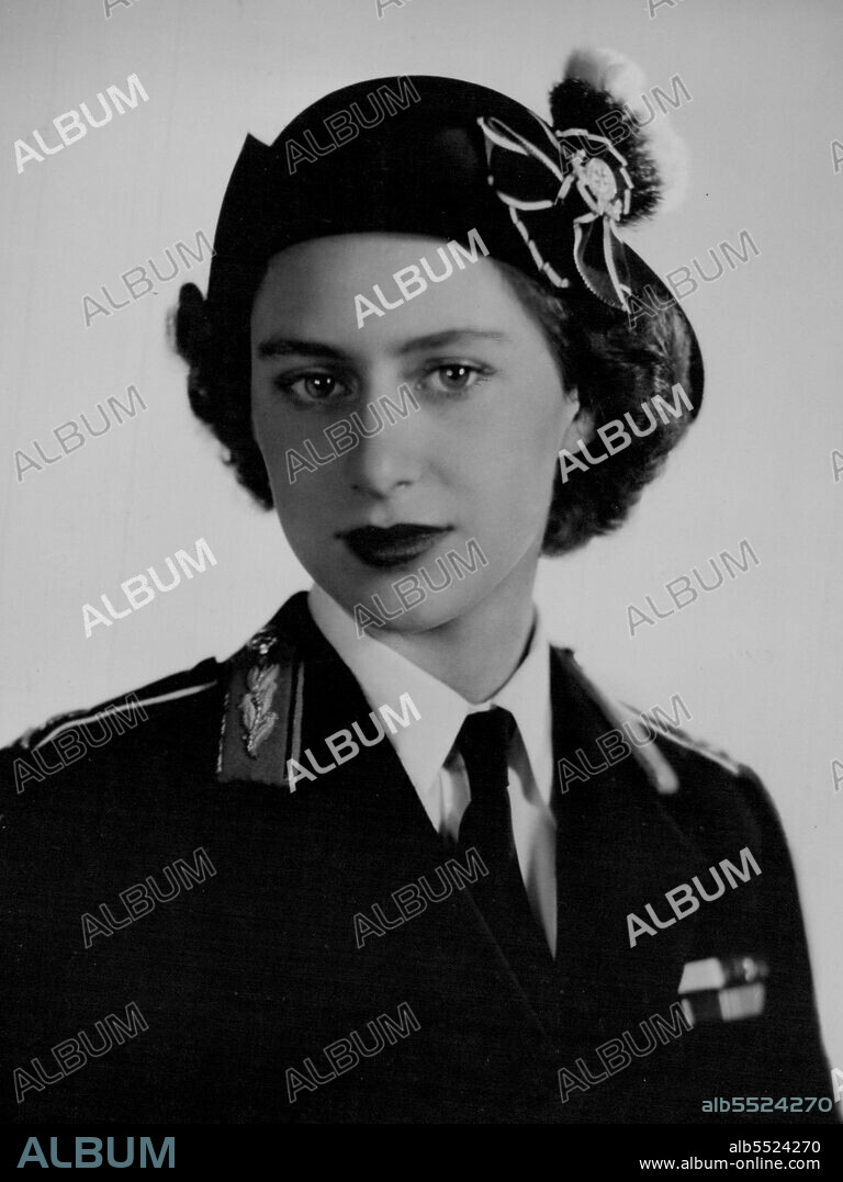 A new portrait of H. R. H. the Princess Margaret wearing  St. John Ambulance uniform. June 21, 1949. (Photo by Dorothy Wilding).