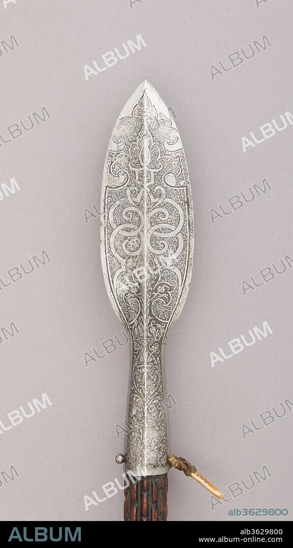 Boar Spear. Culture: German. Dimensions: L. 93 5/8 in. (237.8 cm); L. of head 14 1/2 in. (36.8 cm); W. 3 7/16 in. (8.7 cm); Wt. 6 lbs. 0.8 oz. (2744.2 g). Date: 16th century.