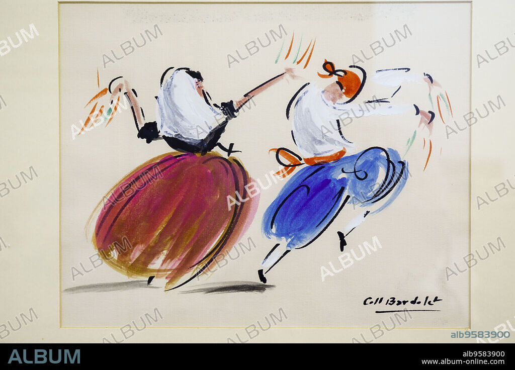 Aim of dancers. ( apunt de balladors), 2001. Gouache on paperJosep Coll Bardolet (Campdevànol, Girona 1912 - Valldemossa, Illes Balears 2007).