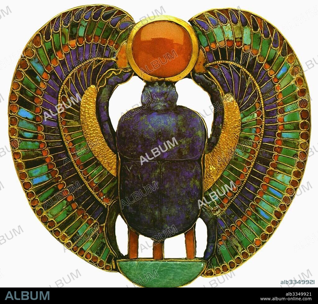 ANCIENT EGYPT. Pectoral of Kheper Scarab from Tutankhamun's tomb.