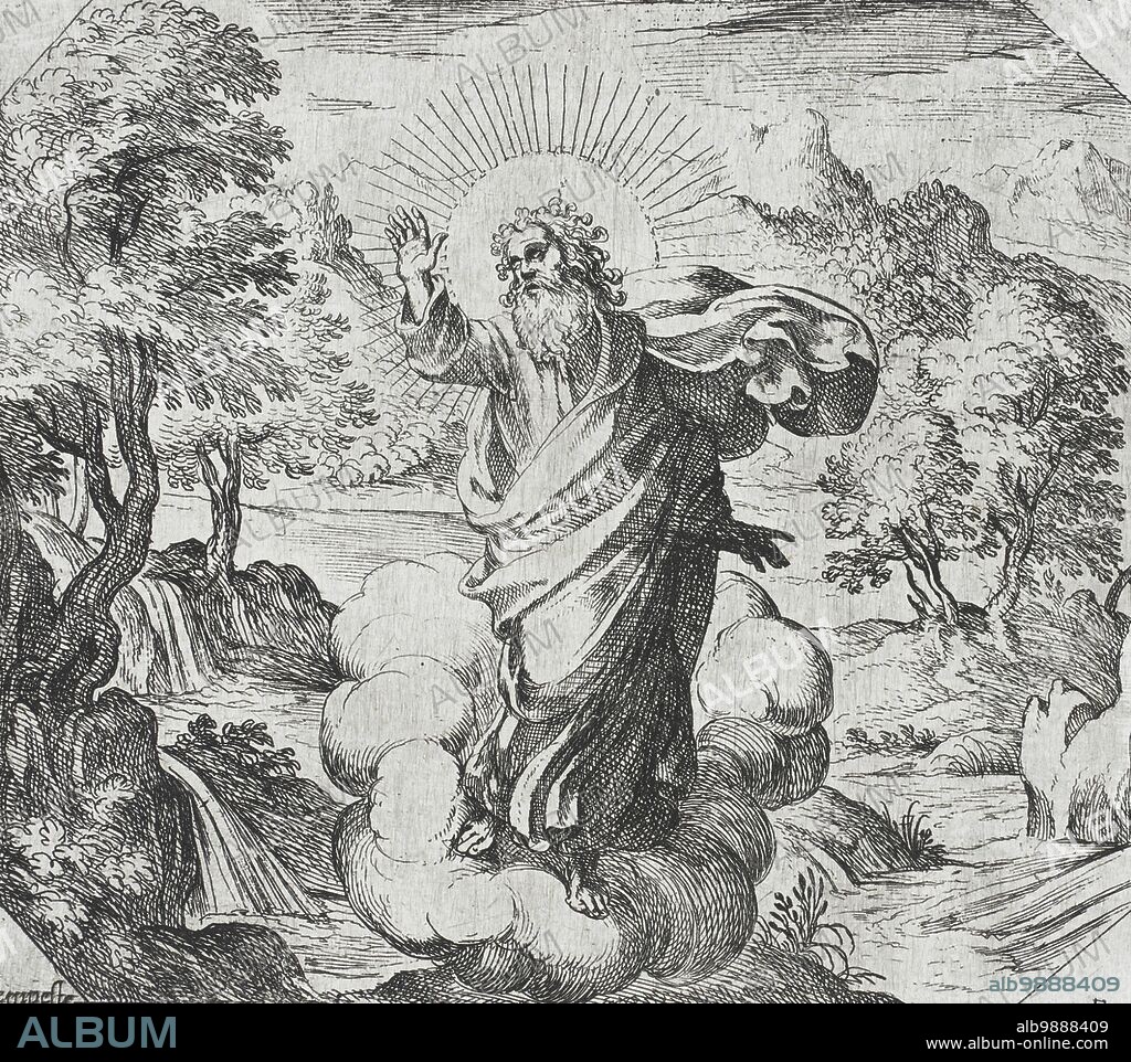 ANTONIO TEMPESTA. God Creating Plants and Trees, c1600. Series: The Creation of the World.