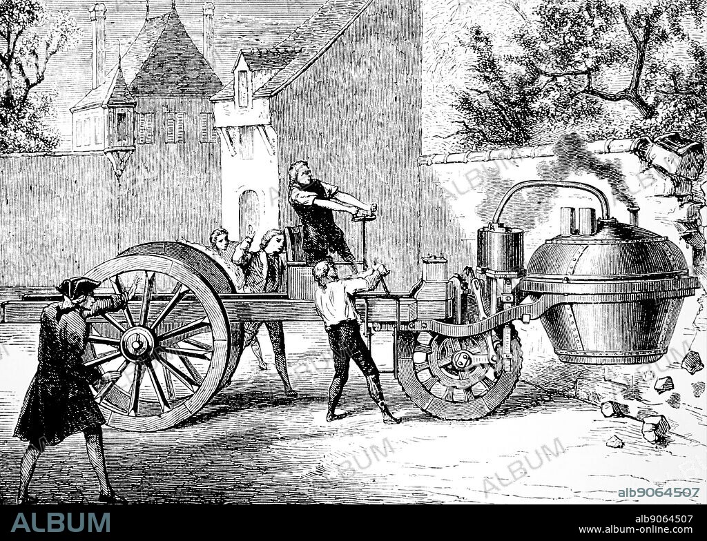 Nicolas-Joseph Cugnot (1725 1804) was a French inventor, who built the first working self-propelled mechanical vehicle, the world's first automobile. In 1770, a full-size version of the fardier à vapeur was built, specified to be able to carry 4 tons and cover 2 lieues (7.8 km or 4.8 miles) in one hour.