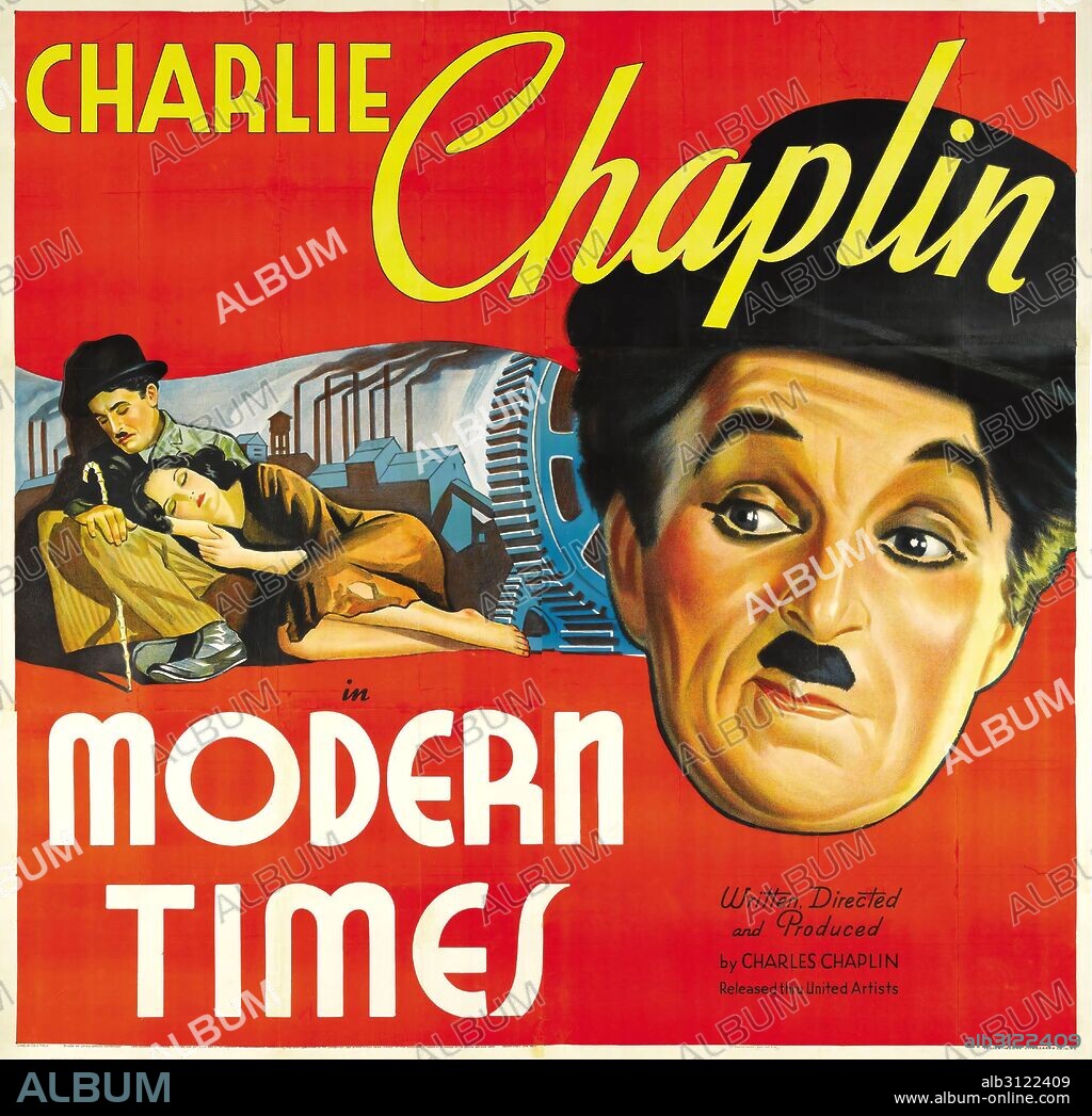 CHARLIE CHAPLIN in MODERN TIMES, 1936, unter der Regie von CHARLES CHAPLIN. Copyright CHAPLIN/UNITED ARTISTS.