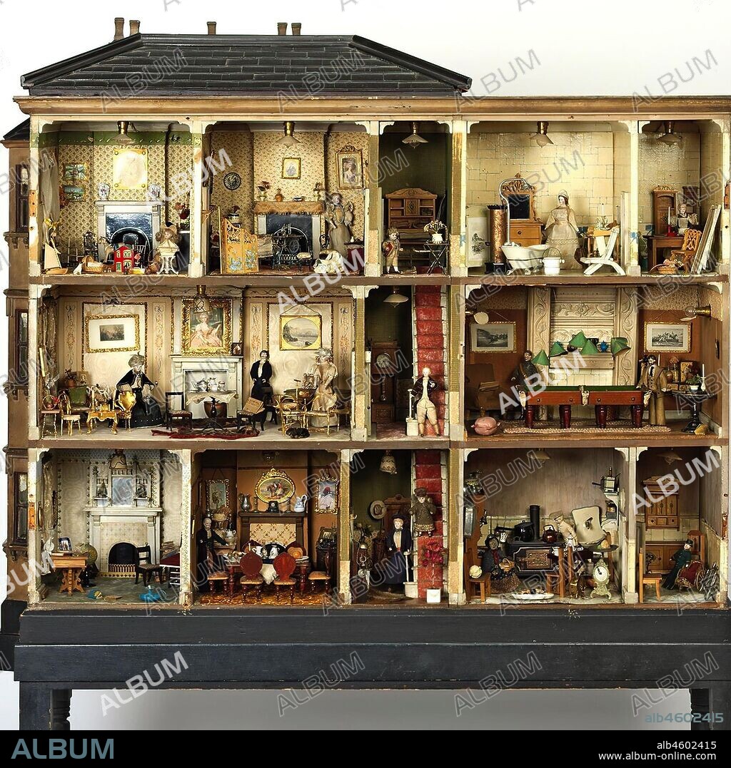 Casa de muñecas "Miss Mile's House", (Londres, 1890-1910), expuesta en el Victoria &Albert Museum of Childood de Londres.