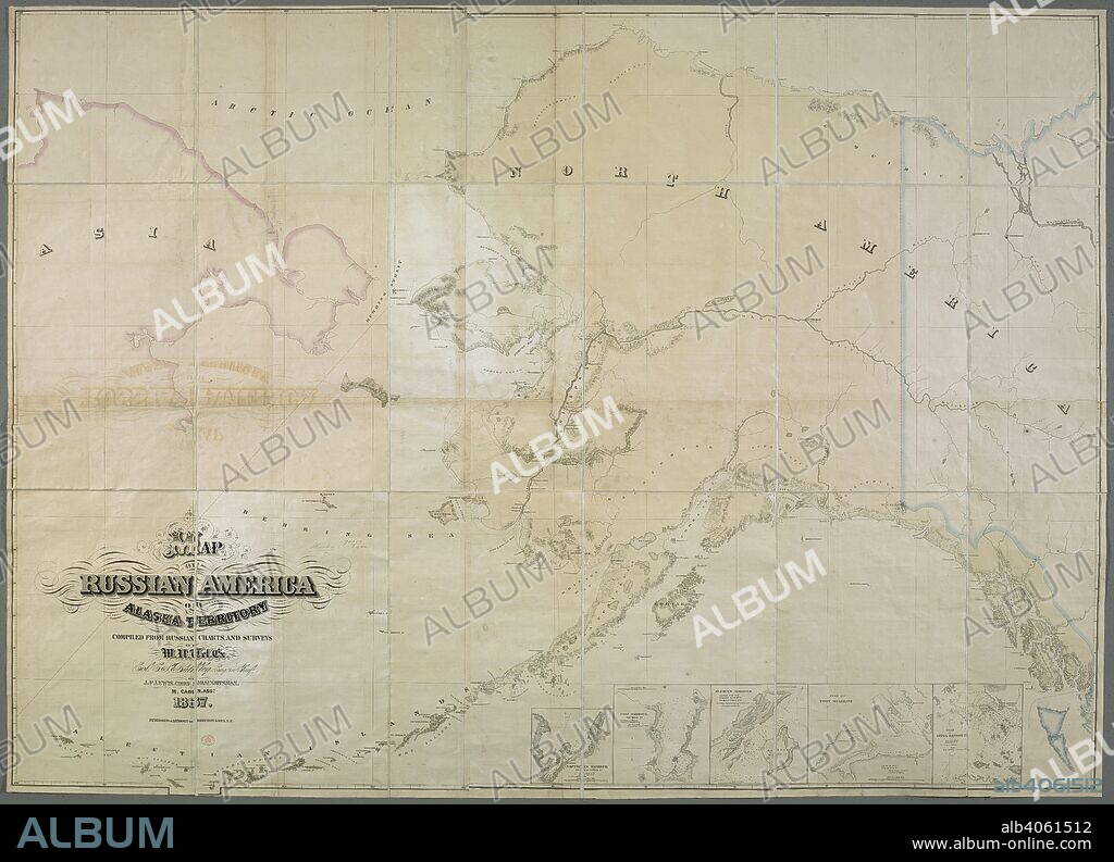 JOHN FREDERICK LEWIS. A map of Russian America or Alaska Territory. Map of Russian America or Alaska Territory. Compiled from Russian Charts and Surveys ... by J. F. Lewis, etc. San Francisco, 1867. Source: Maps 70310.(1.). Language: English.
