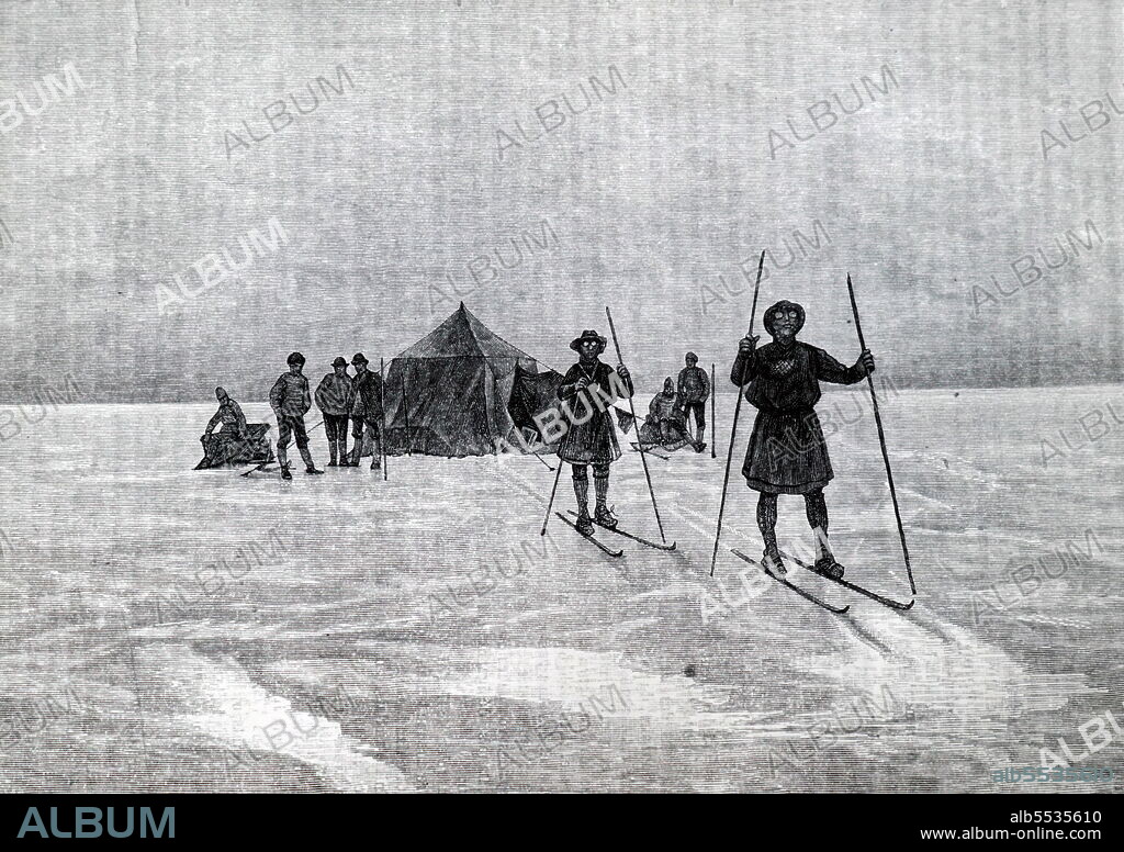 Charles Francis Hall, Arctic explorer shown with Ebierbing and his wife Tookoolito.