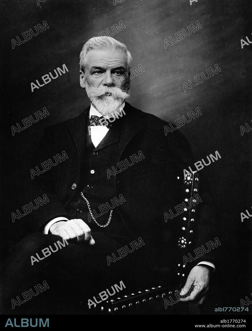 Portrait of Ernest Solvay. Portrait of the Belgian chemist and industrialist Ernest Solvay. 1900s.