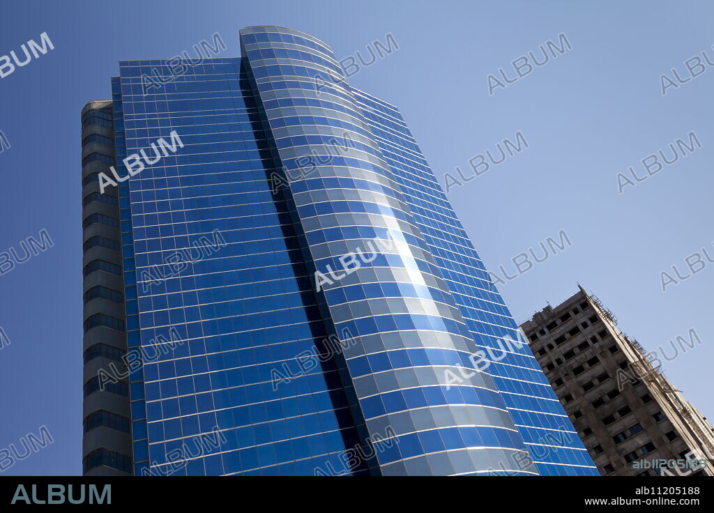 Essar House new high rise office development for Essar Group in Mahalaxmi area of Mumbai, India, sign of thriving Indian economy.