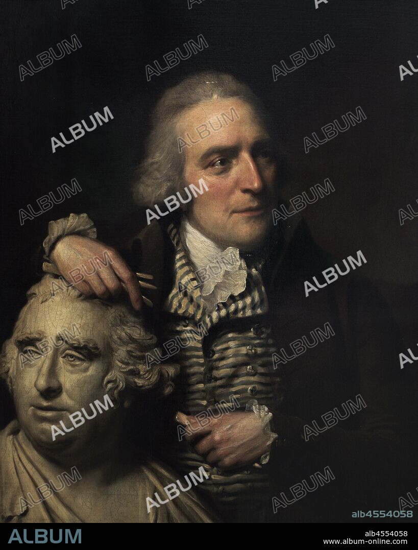 Retrato del escultor británico neoclásico Joseph Nollekens (1737-1823). Oleo sobre lienzo por Lemuel Francis Abbott (1760-1803), h. 1797. National Portriat Gallery, Londres. Inglaterra.